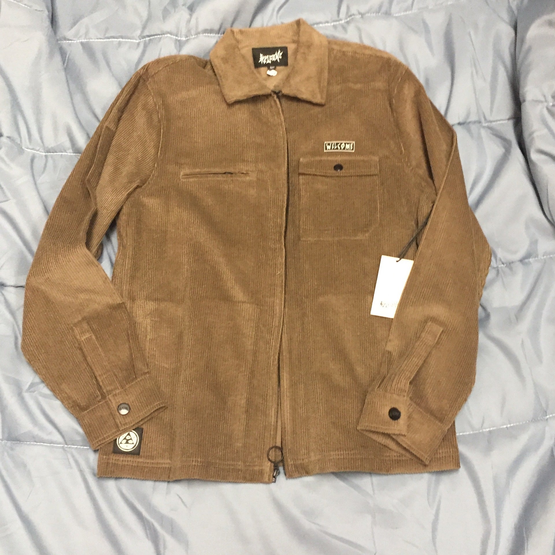 Welcome hydra corduroy zip jacket large Okanagan Skate Co