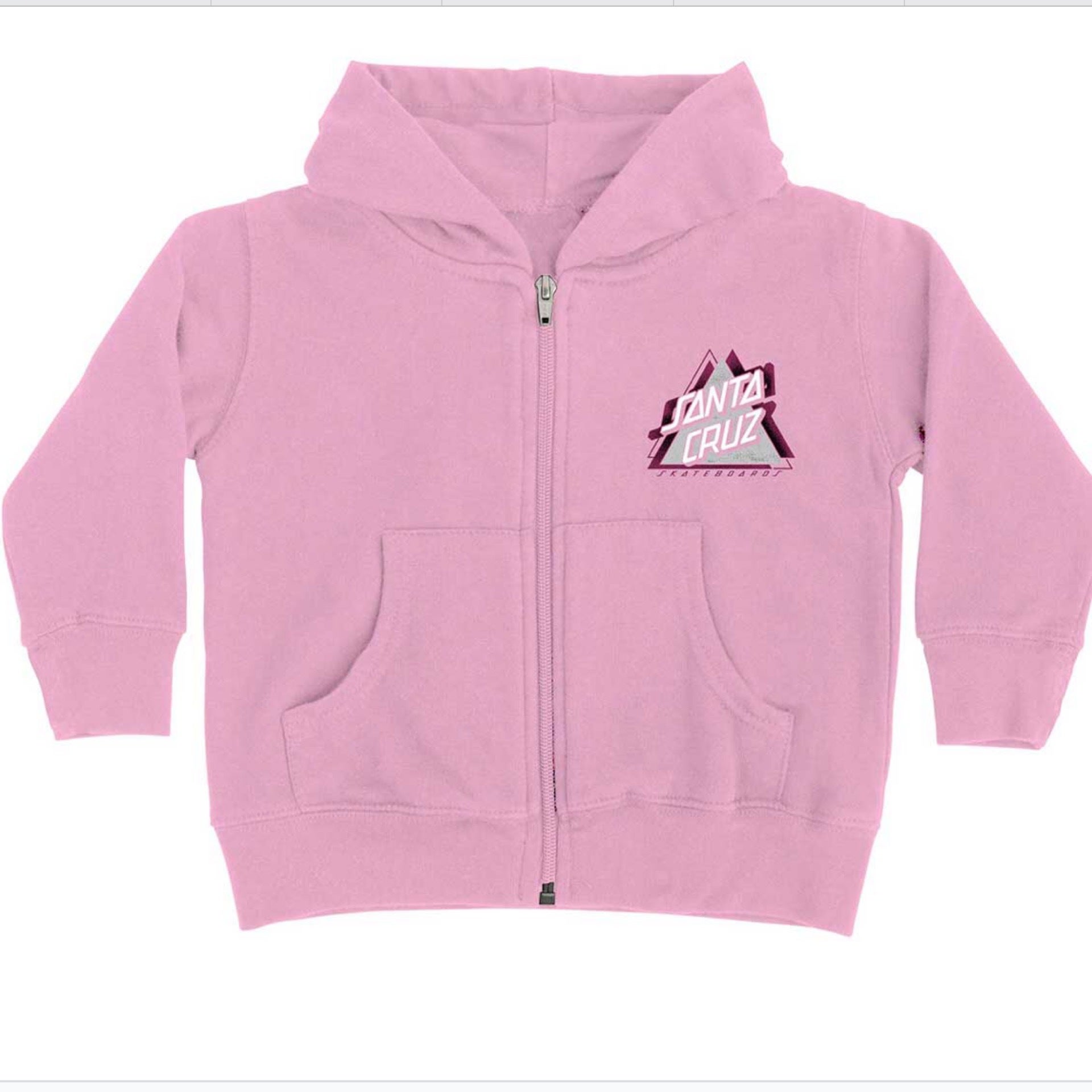 Santa Cruz not a dot zip up pink hoodie 5 6 toddler