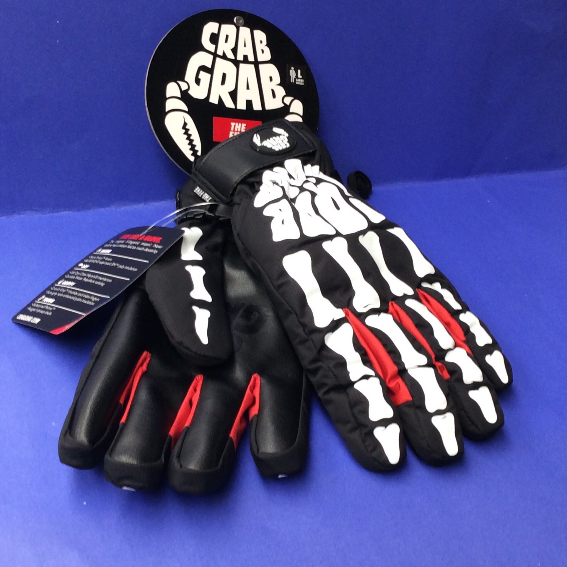 crab grab five glove bones gloves
