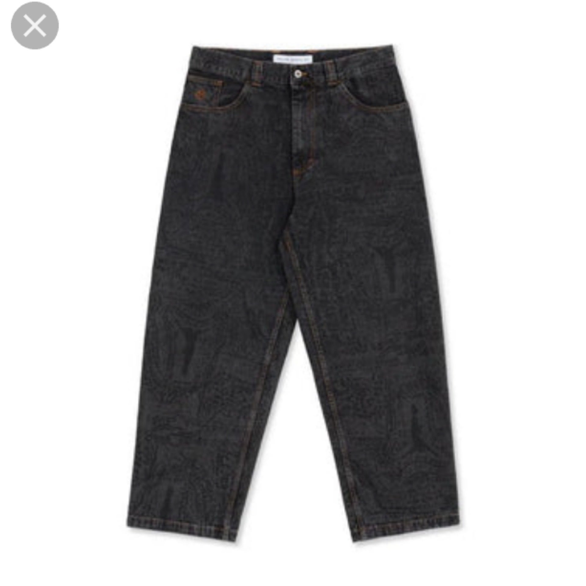 Polar exist washed black denim big boy pants xs